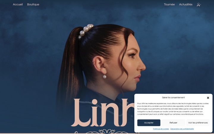 Screenshot of linhofficiel.fr