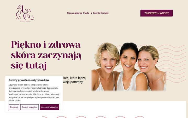 Screenshot of liniaciala.pl