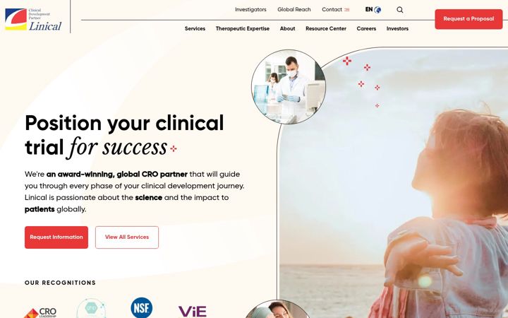 Screenshot of linical.com
