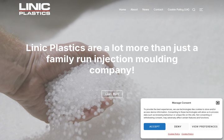 Screenshot of linicplastics.co.uk
