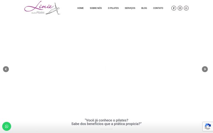 Screenshot of liniestudiopilates.com.br