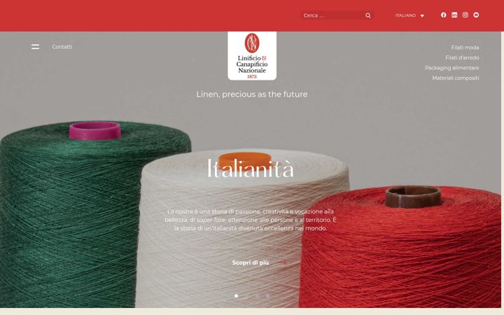 Screenshot of linificio.it