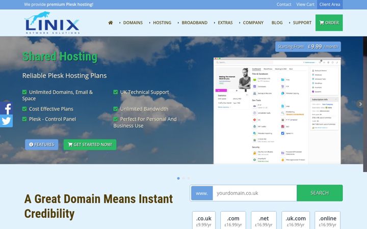Screenshot ta' linix.net