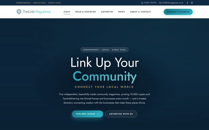Screenshot of link-magazines.co.uk