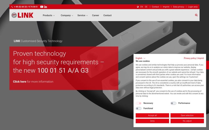 Screenshot of link-sicherheitstechnik.de