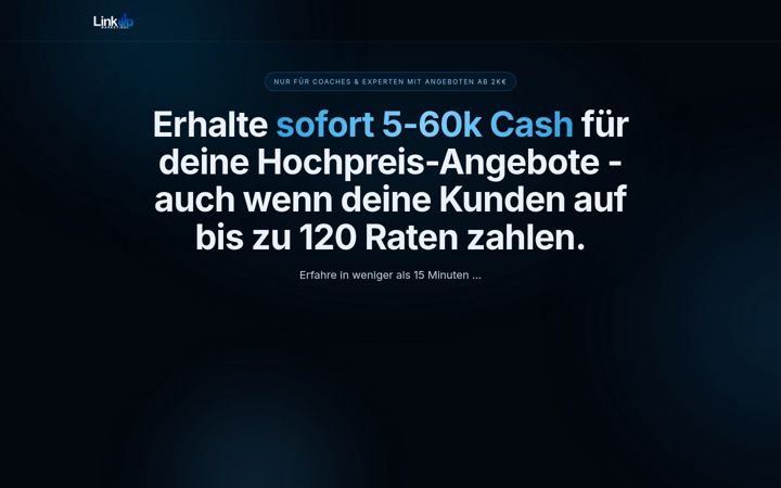 Screenshot of link-up-marketing.de