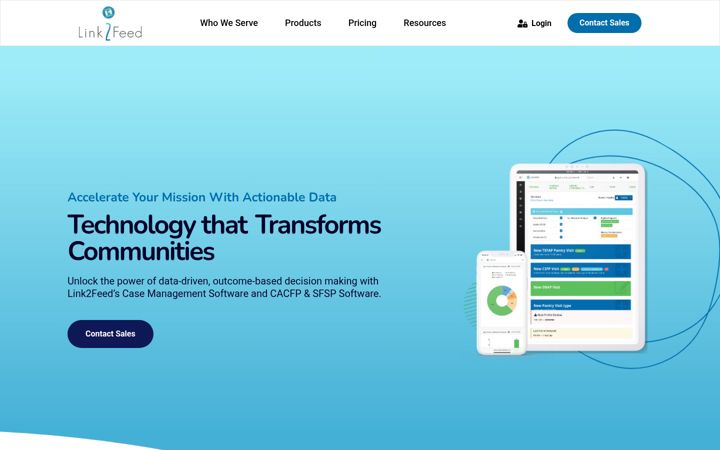 Screenshot of link2feed.ca