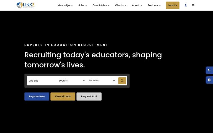 Screenshot of link3recruitment.co.uk