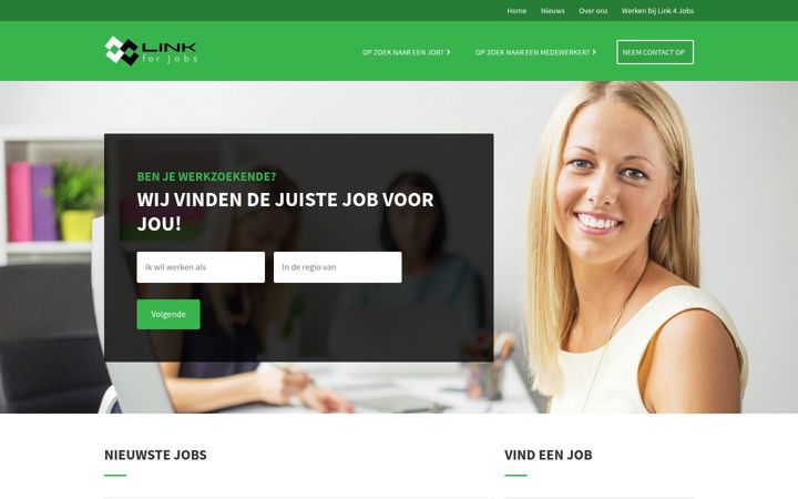Screenshot of link4jobs.be