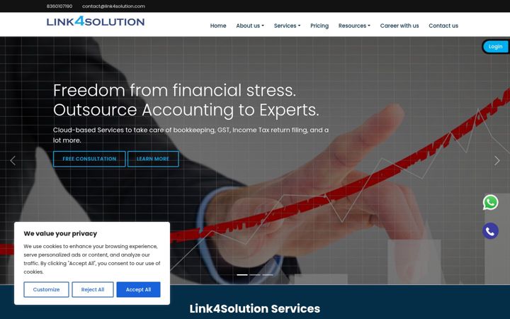 Screenshot of link4solution.com