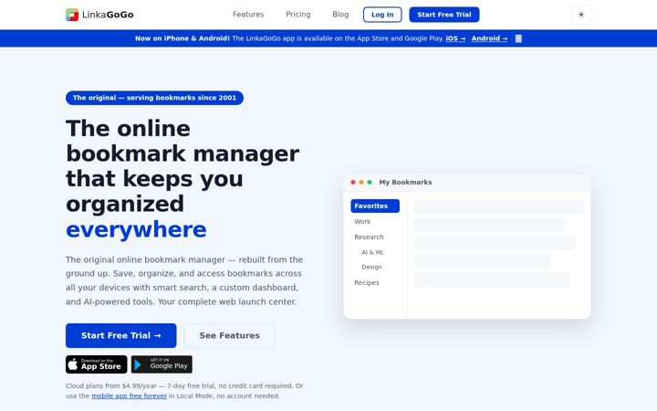 Screenshot of linkagogo.com