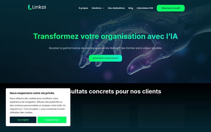 Screenshot of linkai.fr