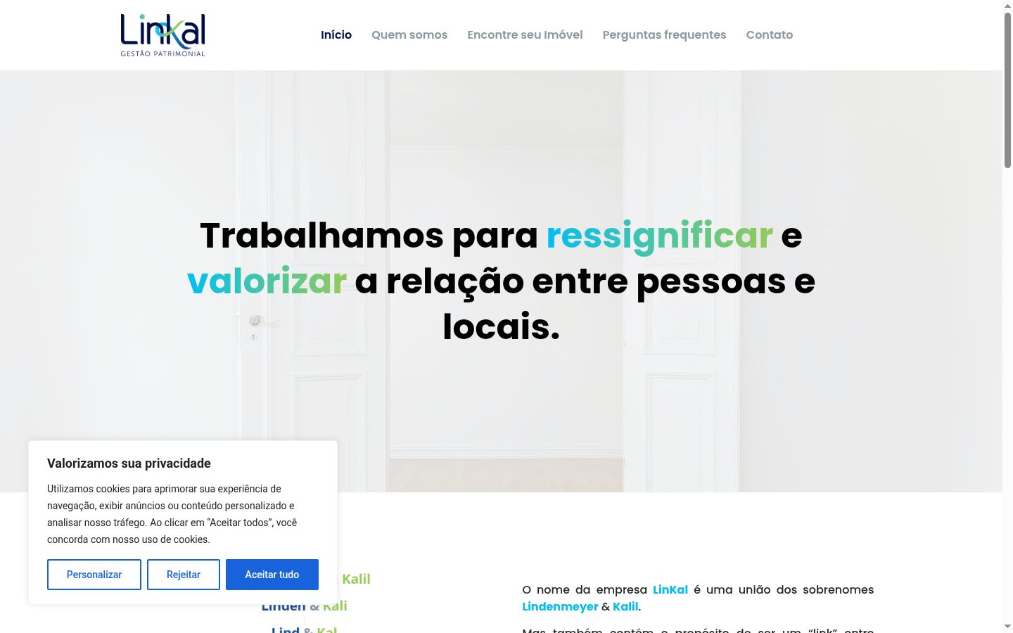 Captura de pantalla del banner de consentimiento mostrado antes de cualquier interacción
