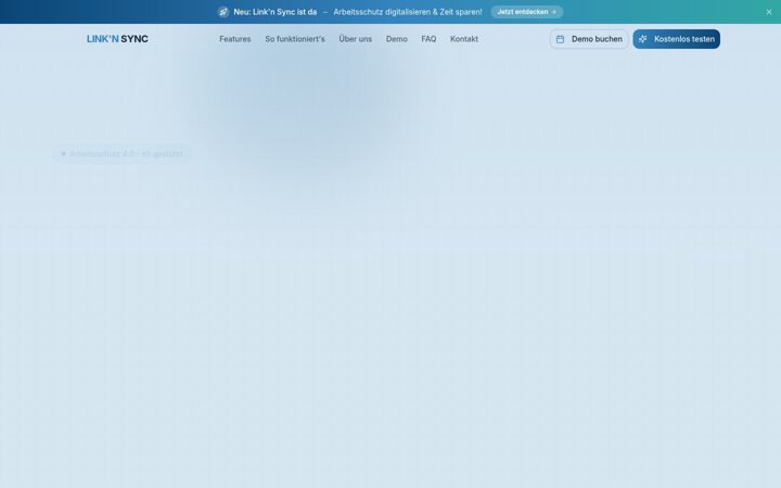 Screenshot of linkandsync.de