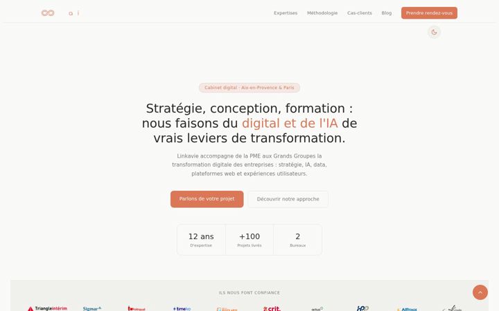 Screenshot of linkavie.com