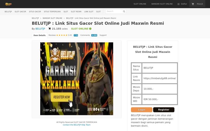 Screenshot of linkbelutjp88.online