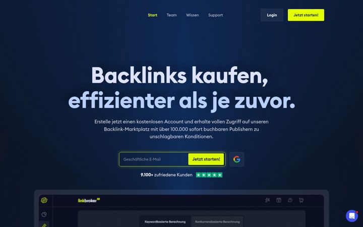 Screenshot of linkbroker.de