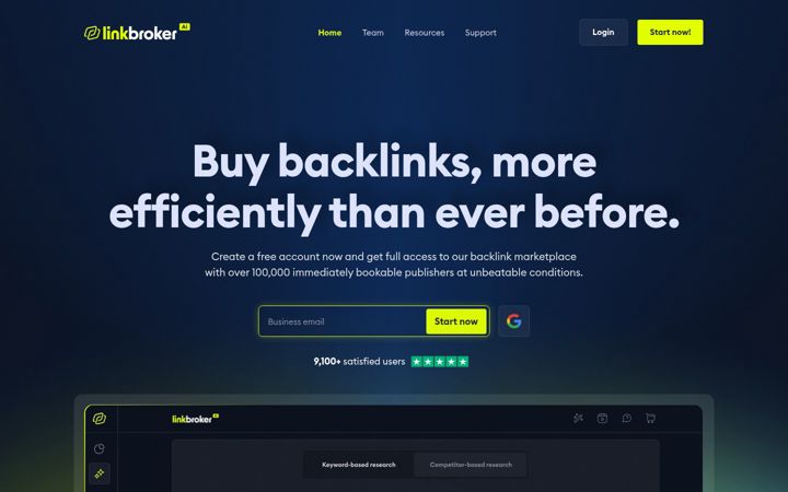 Screenshot of linkbroker.io