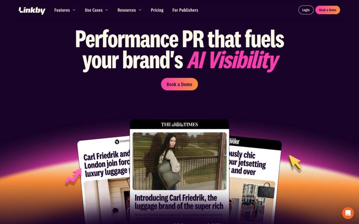 Screenshot of linkby.com