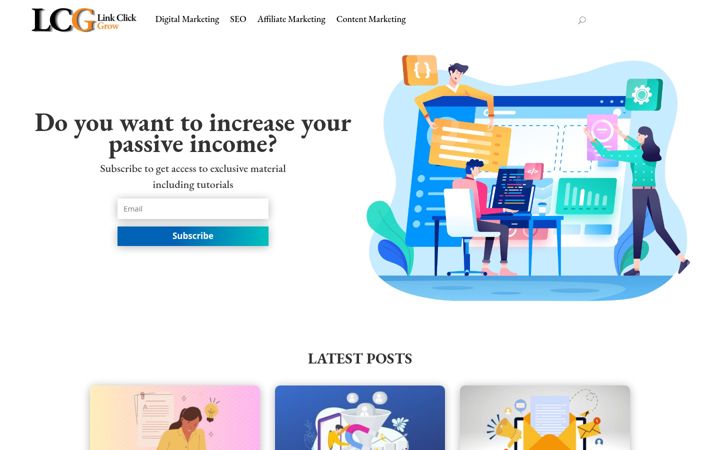Screenshot of linkclickgrow.com