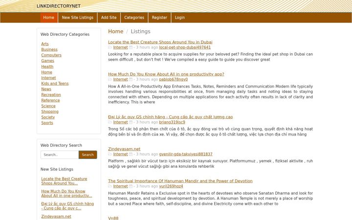 Screenshot of linkdirectorynet.com