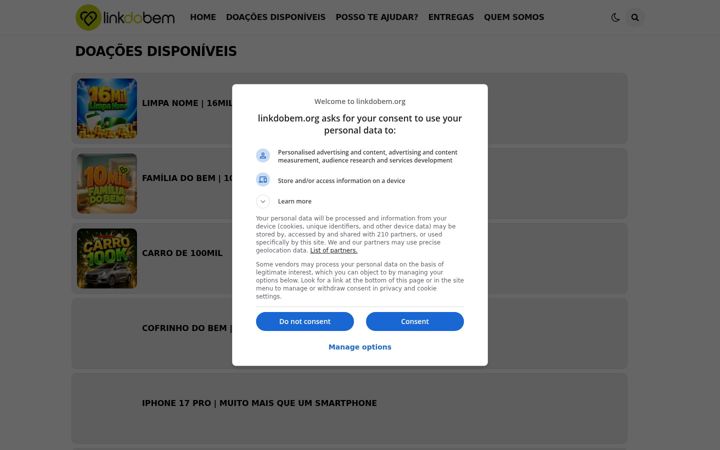 Screenshot of linkdobem.org