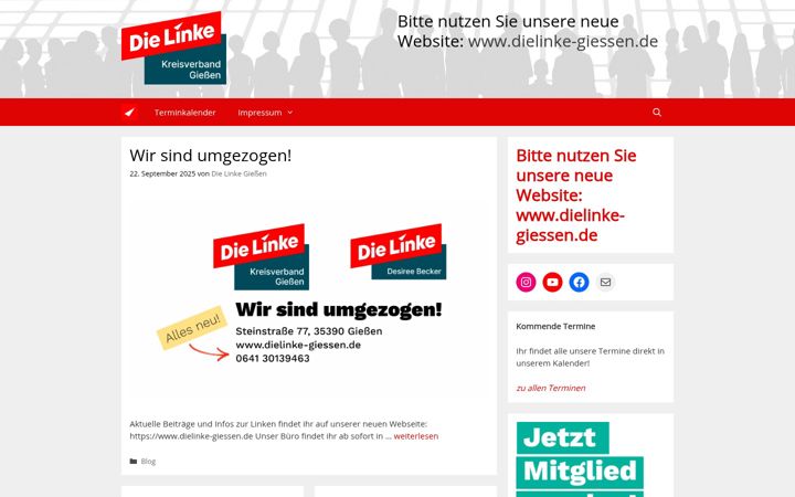 Screenshot of linke-giessen.de