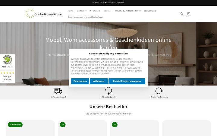 Screenshot of linke-homestore.de