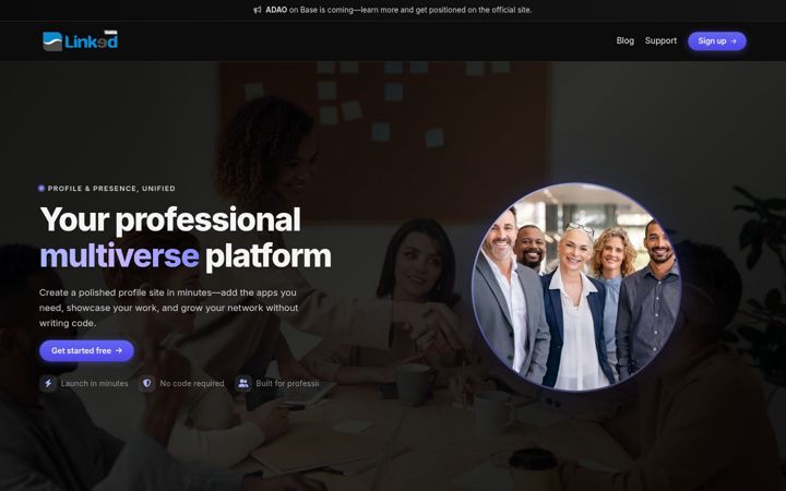 Screenshot of linked.com