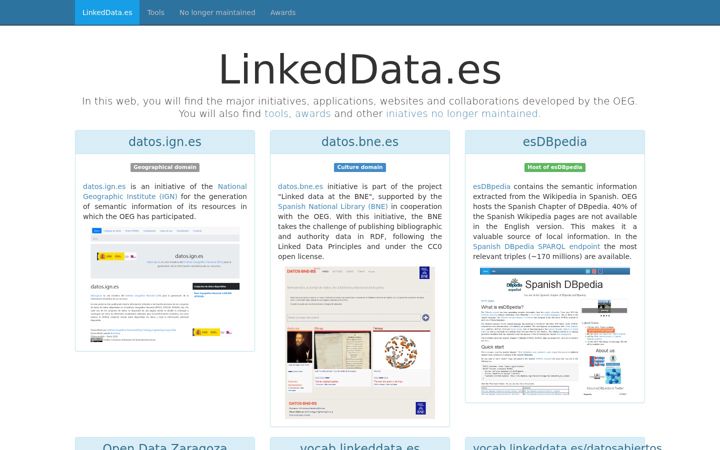 Screenshot of linkeddata.es
