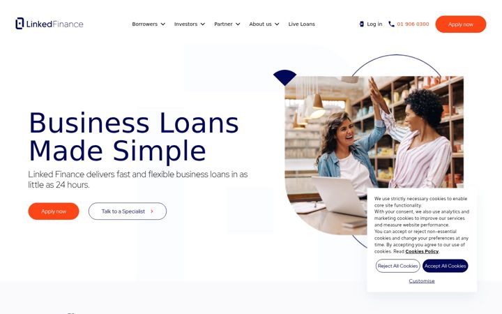 Screenshot of linkedfinance.com