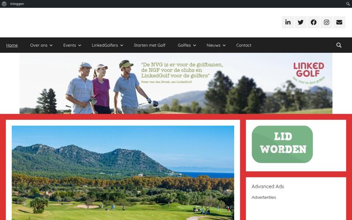 Screenshot of linkedgolf.nl