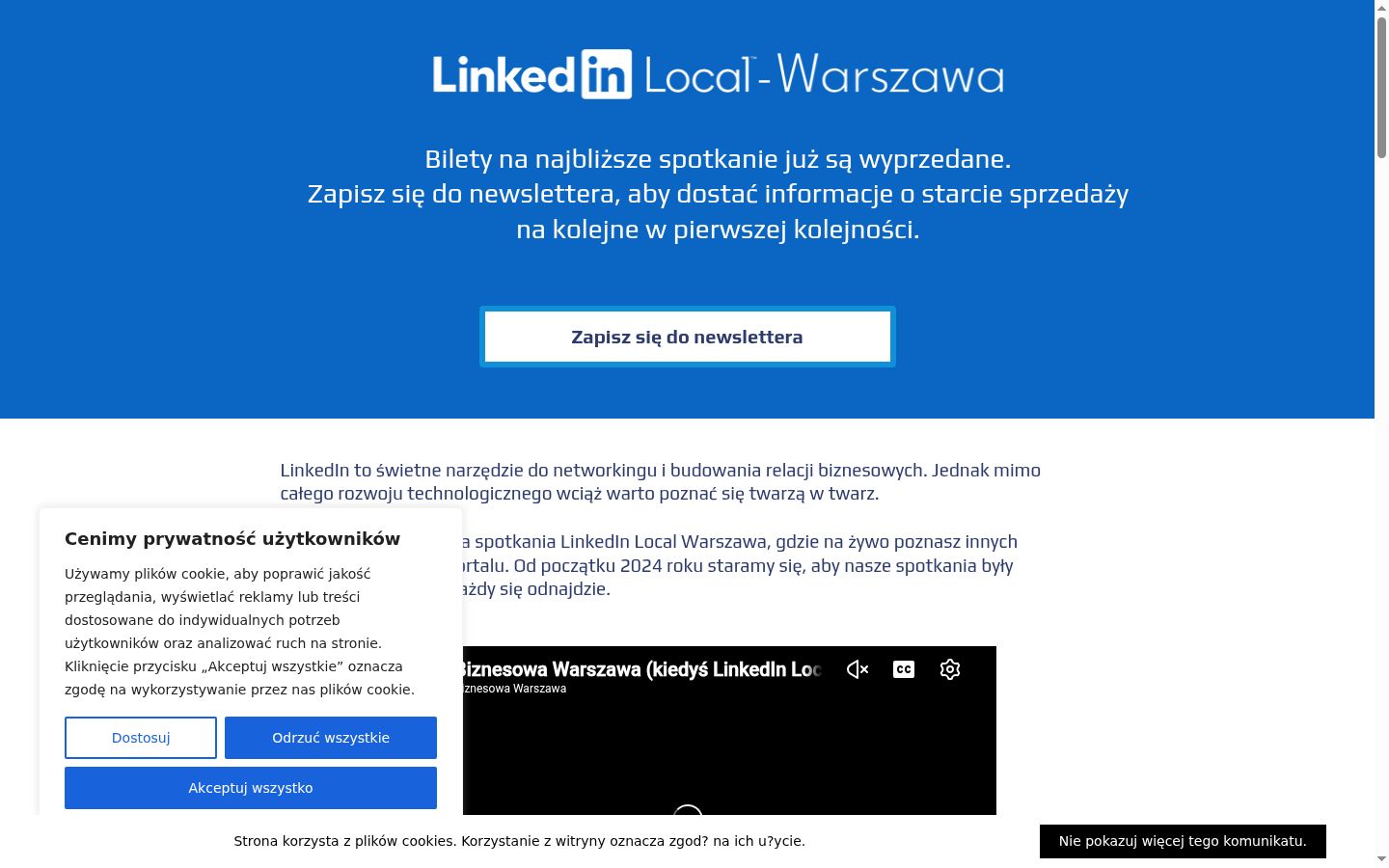 Snímek obrazovky baneru souhlasu zobrazeného před jakoukoli interakcí