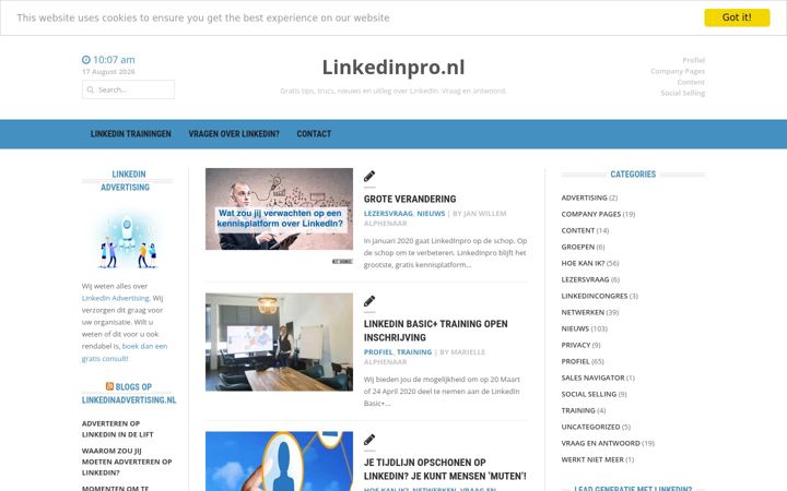 Screenshot of linkedinpro.nl