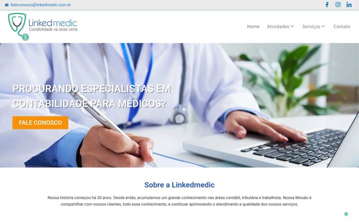 Screenshot of linkedmedic.com.br