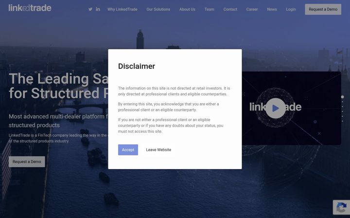 Screenshot of linkedtrade.eu