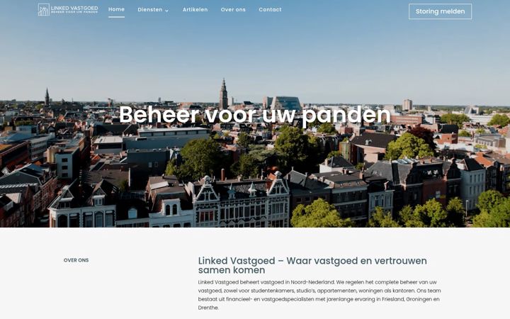 Snímek obrazovky linkedvastgoed.nl