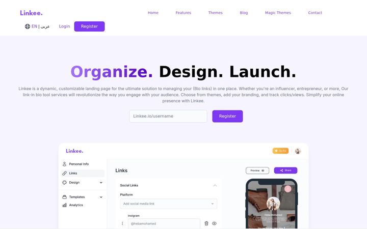 Screenshot of linkee.io