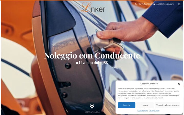 Screenshot of linkervan.com