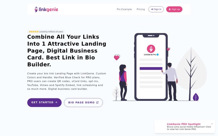 Screenshot of linkgenie.net