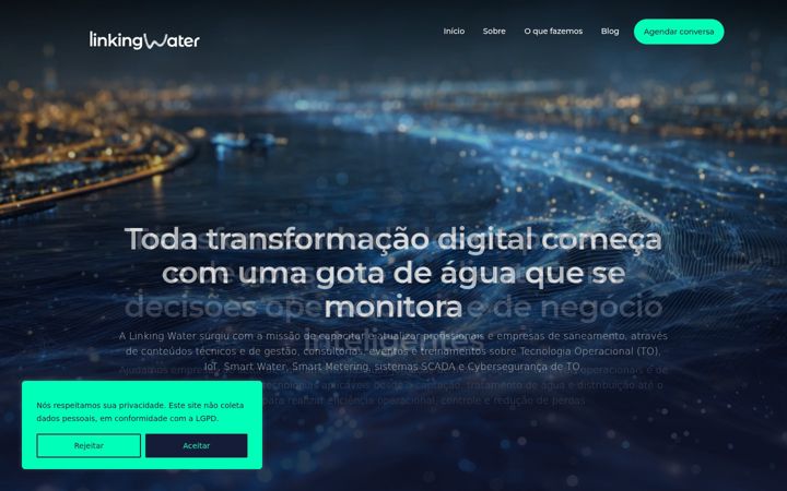 Screenshot of linkingwater.com.br