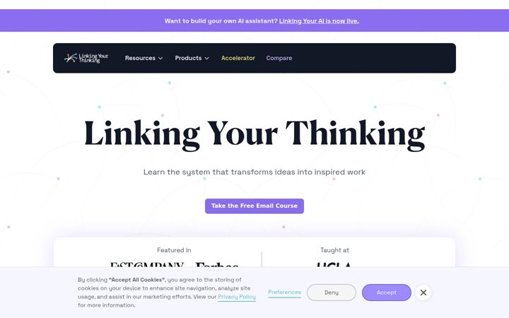 Screenshot of linkingyourthinking.com
