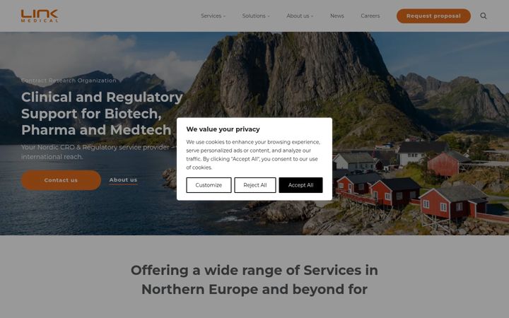 Screenshot of linkmedical.eu