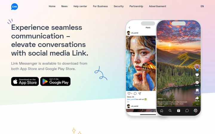 Screenshot of linkmessenger.me