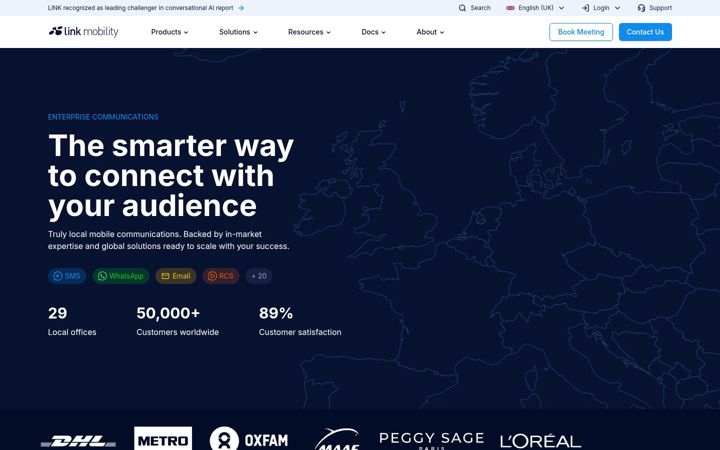 Screenshot of linkmobility.co.uk