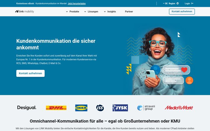 Screenshot of linkmobility.de