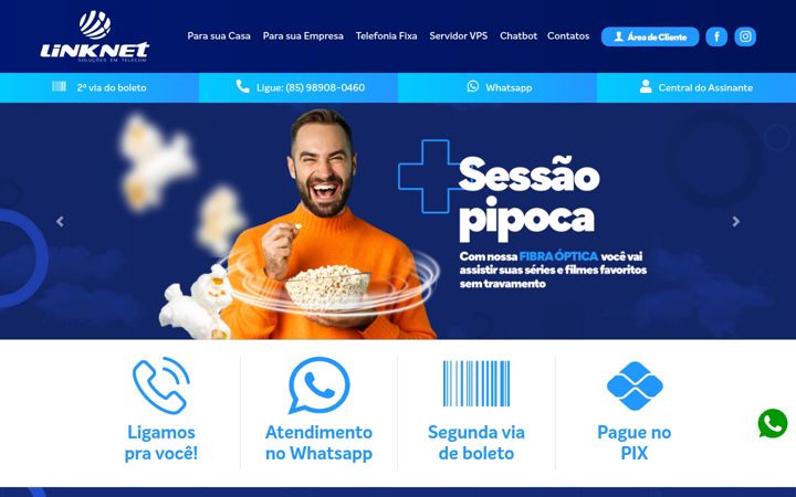 Screenshot of linknetsolucoes.com.br