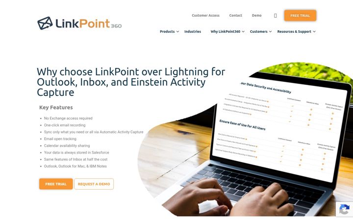 Screenshot of linkpoint360.com