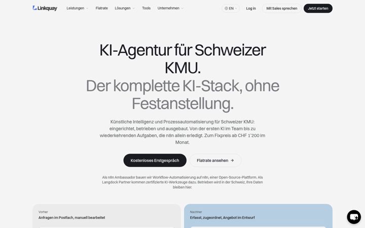 Screenshot of linkquay.ch