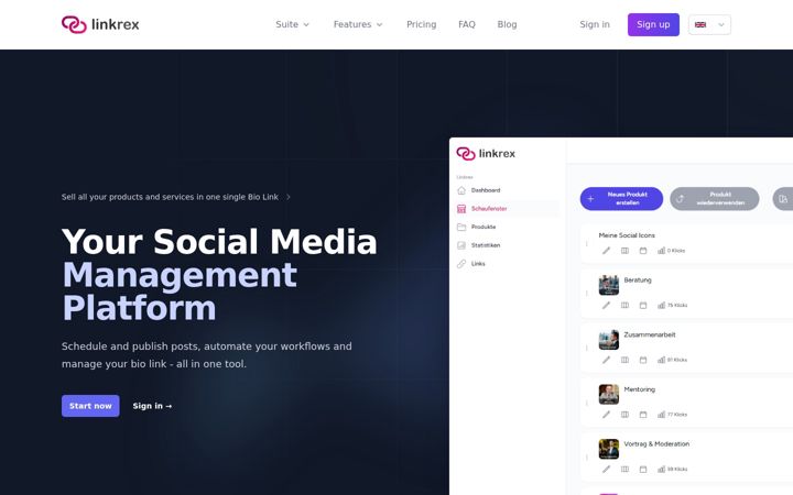 Screenshot of linkrex.eu